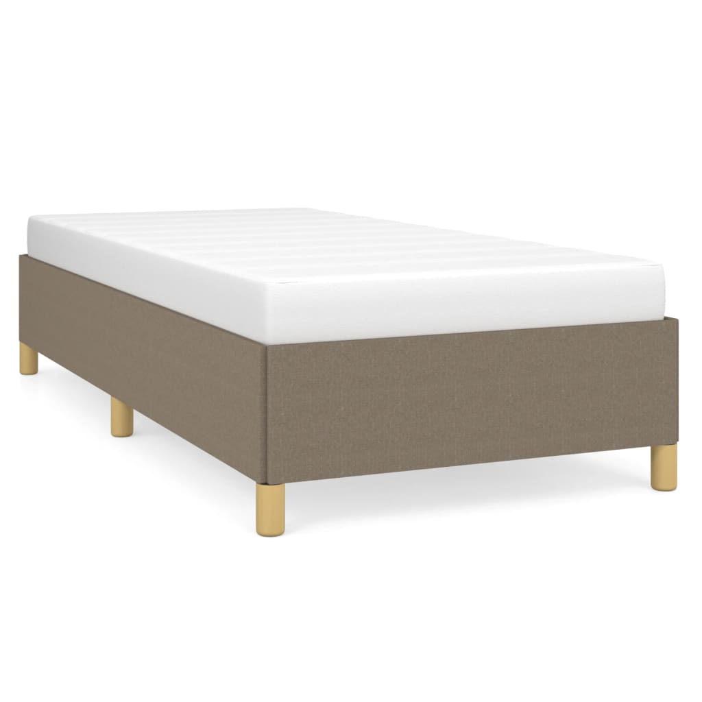 Sängram utan madrass Taupe 80x200cm tyg