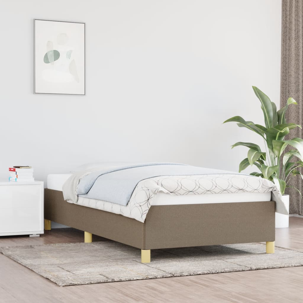 Sängram utan madrass Taupe 80x200cm tyg