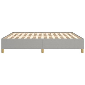 Sängram utan madrass ljusgrå 180x200 cm tyg
