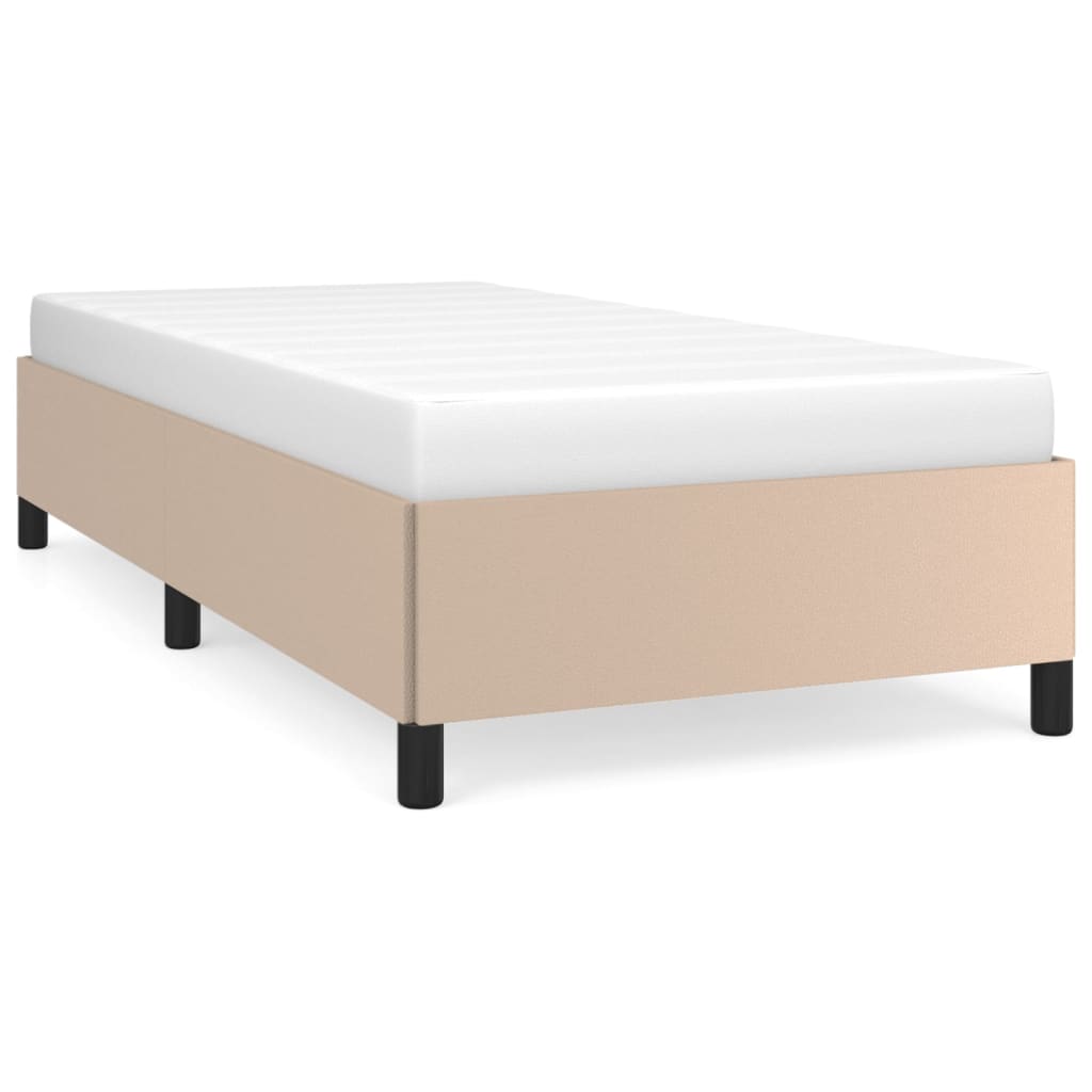 Sängram utan madrass cappuccino 90x200 cm konstläder