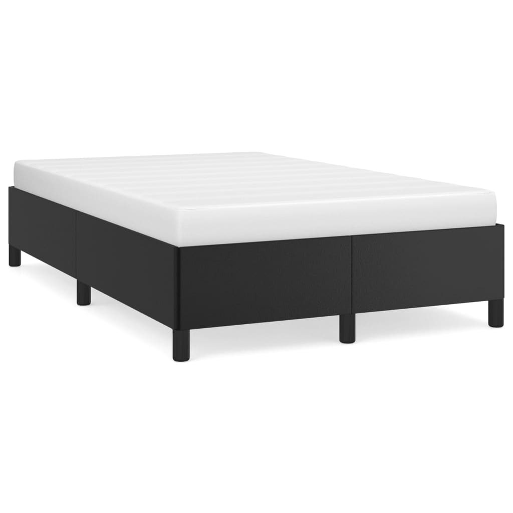 Sängram utan madrass svart 120x200 cm konstläder