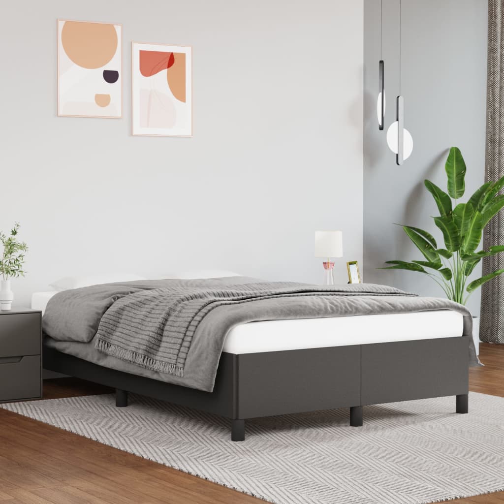 Sängram grå 120x200 cm konstläder
