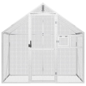 Fågelvoljär silver 179x100x185 cm aluminium