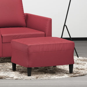 Fotpall vinröd 60x50x41 cm konstläder