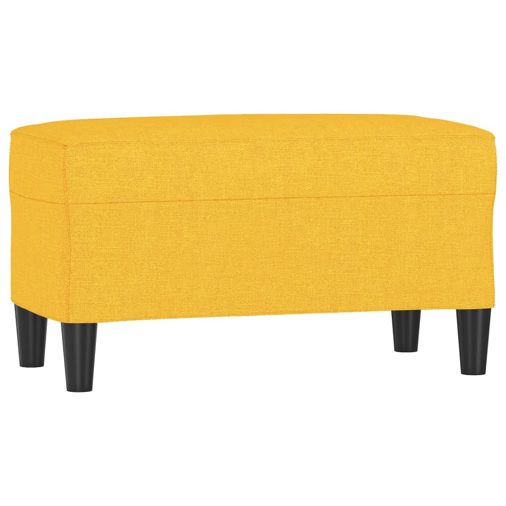 Bänk ljusgul 70x35x41 cm tyg