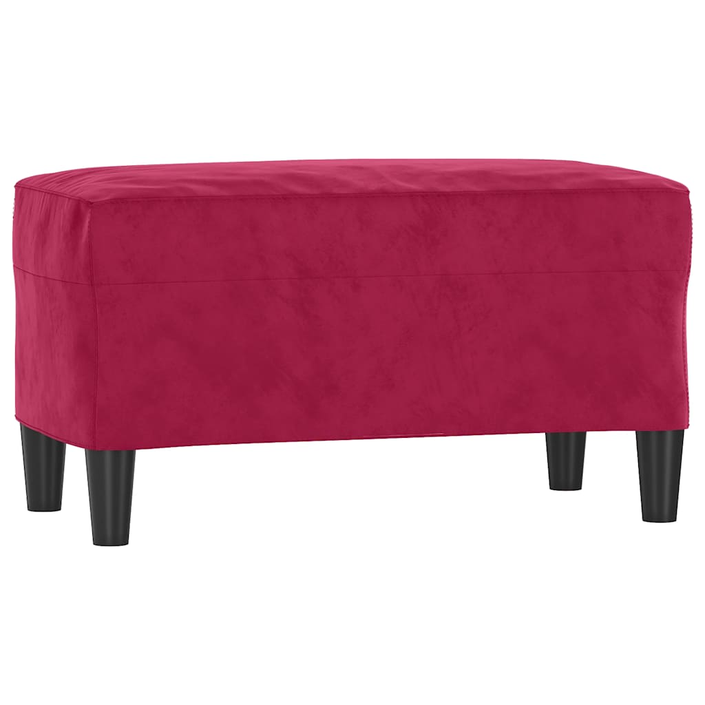 Bänk vinröd 70x35x41 cm sammet
