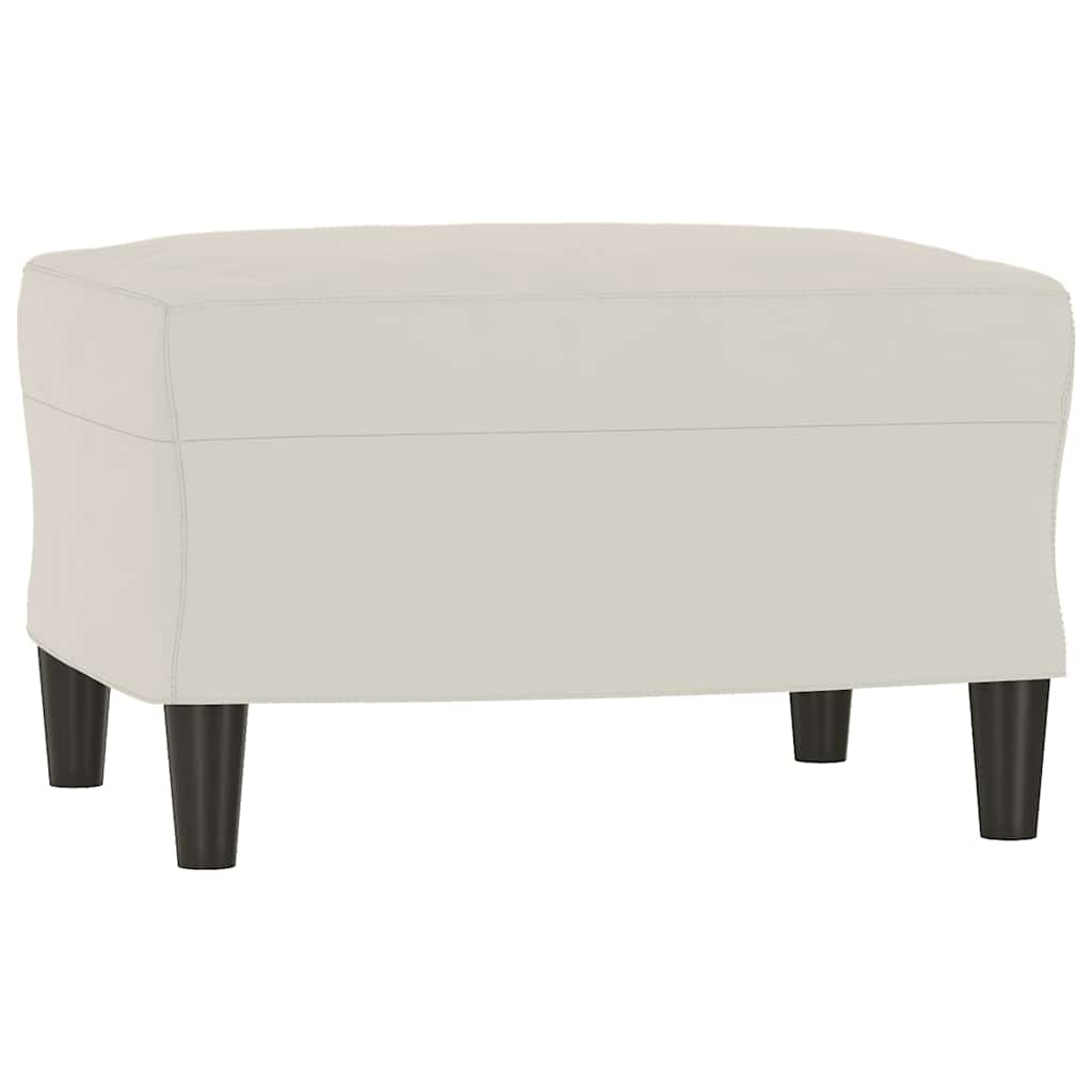 Bänk gräddvit 70x35x41 cm sammet