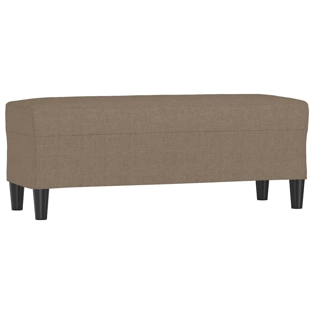 Bänk taupe 100x35x41 cm tyg