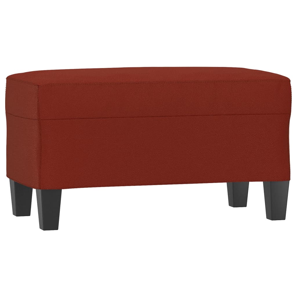 Bänk vinröd 70x35x41 cm konstläder