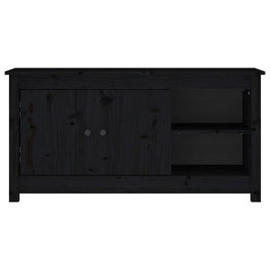 Tv-bänk svart 103x36,5x52 cm massiv furu