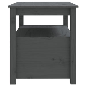 Soffbord grå 71x49x55 cm massiv furu