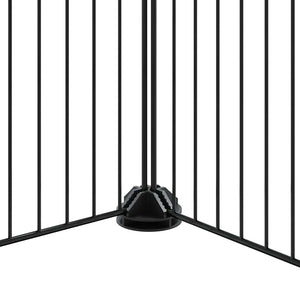 Hundgård svart 36 paneler 35x35 cm stål