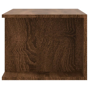 Tv-bänk med LED-belysning brun ek 90x39x30 cm