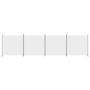 Rumsavdelare 4 paneler vit 698x180 cm tyg