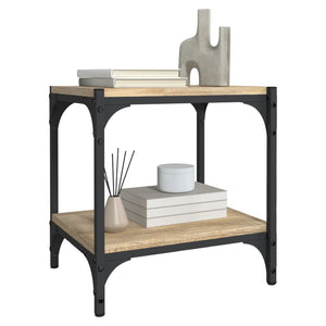 Tv-bänk sonoma-ek 40x33x41 cm konstruerat trä och stål