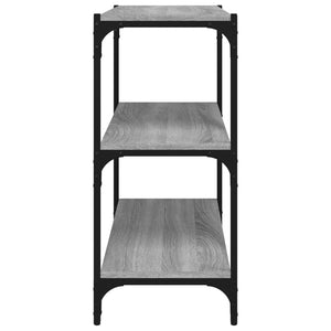 Bokhylla grå sonoma 60x33x70,5 cm konstruerat trä och stål