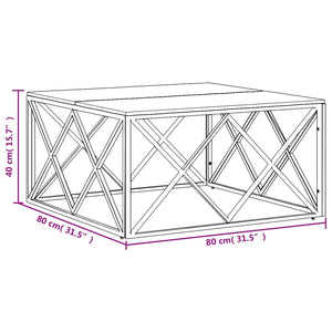 Soffbord guld rostfritt stål och massivt återvunnet trä