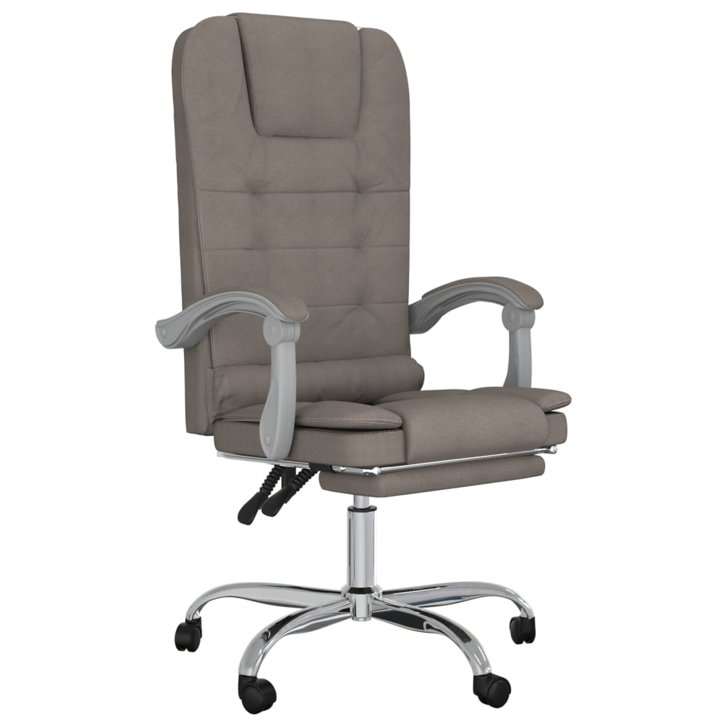 Kontorsstol med massage taupe tyg