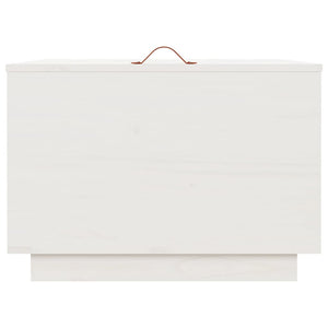 Förvaringslådor med lock 3 st vit massiv furu