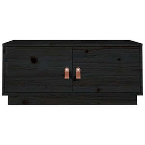Soffbord svart 80x50x35 cm massiv furu