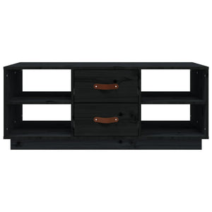 Soffbord svart 100x50x41 cm massiv furu