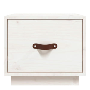 Sängbord 2 st vit 40x34x35 cm massivt furuträ