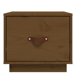 Sängbord 2 st honungsbrun 40x34x35 cm massiv furu