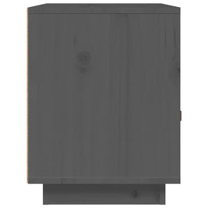 Sängbord 2 st grå 40x34x45 cm massivt furuträ