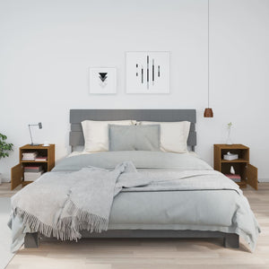 Sängbord 2 st honungsbrun 40x34x55 cm massiv furu