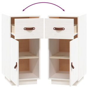 Skåp vit 34x40x75 cm massiv furu