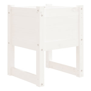 Odlingslåda vit 40x40x52,5 cm massiv furu
