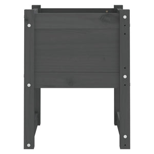 Odlingslådor 2 st grå 40x40x52,5 cm massiv furu