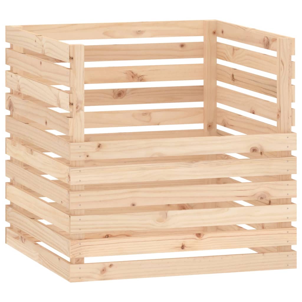 Kompostlåda 80x80x78 cm massiv furu