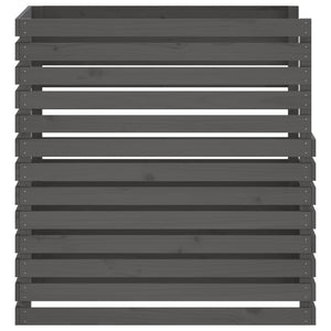 Kompostlåda grå 100x100x102 cm massiv furu