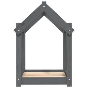 Hundbädd grå 61x50x70 cm massiv furu