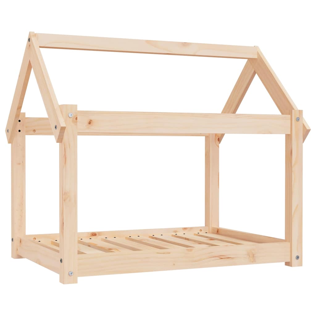 Hundbädd 81x60x70 cm massiv furu