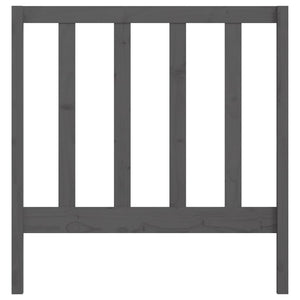 Sänggavel Grå 95x4x100 cm massiv furu