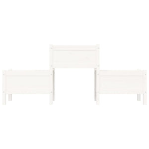 Odlingslåda Vit 178,5x44x75 cm massiv furu