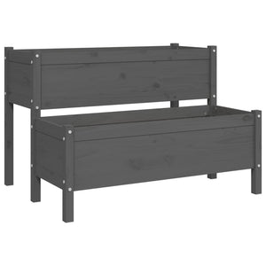 Odlingslåda grå 110x84x75 cm massiv furu