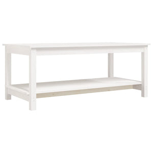 Soffbord vit 110x55x45 cm massiv furu