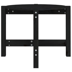 Soffbord svart Ø 62,5x45cm massiv furu