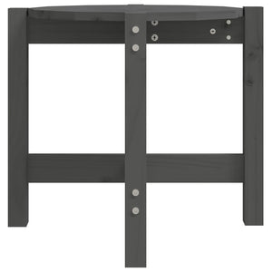 Soffbord grå Ø 52,5x45 cm massivt furu