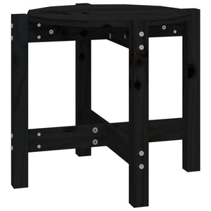 Soffbord svart Ø 52,5x45 cm massiv furu