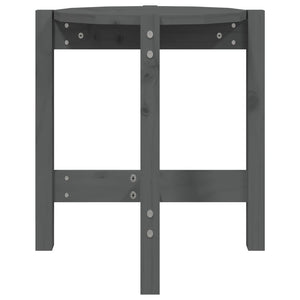 Soffbord grå Ø 42,5x45 cm massiv furu