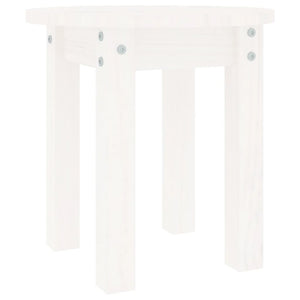 Soffbord vit Ø 35x35 cm massiv furu