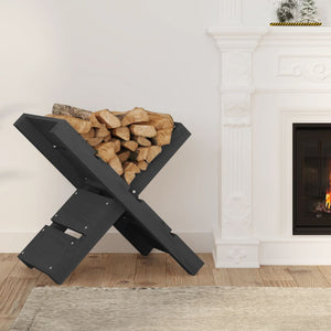 Vedställ Grå 47x39,5x48 cm massiv furu