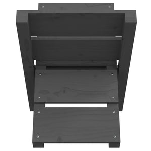 Vedställ Grå 47x39,5x48 cm massiv furu