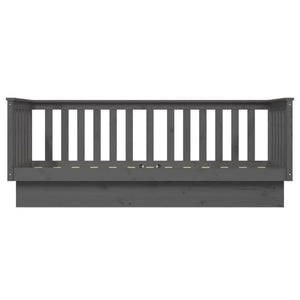 Dagbädd grå 90x190 cm massiv furu