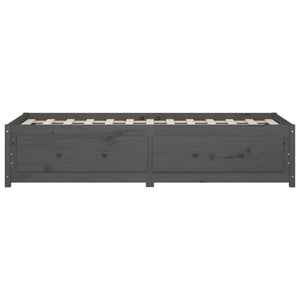 Dagbädd grå 90x200 cm massiv furu