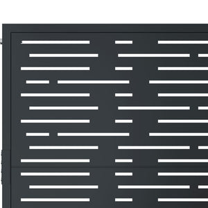 Trädgårdsgrind antracit 100x125 cm stål fyrkantig design